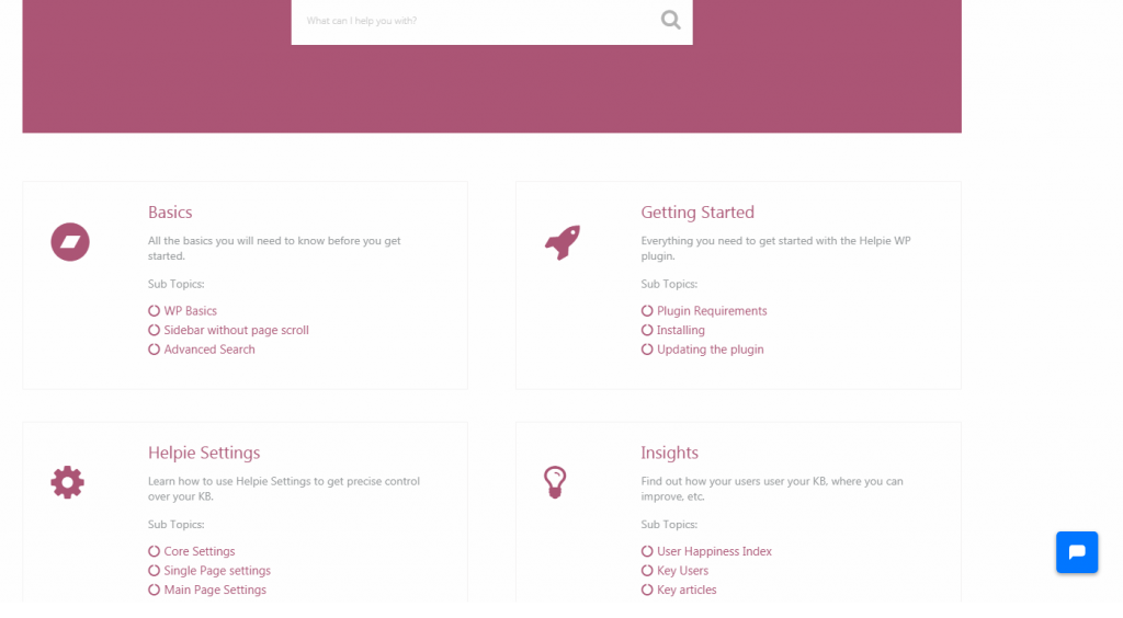 FEATURES – Helpie Plugin Documentation