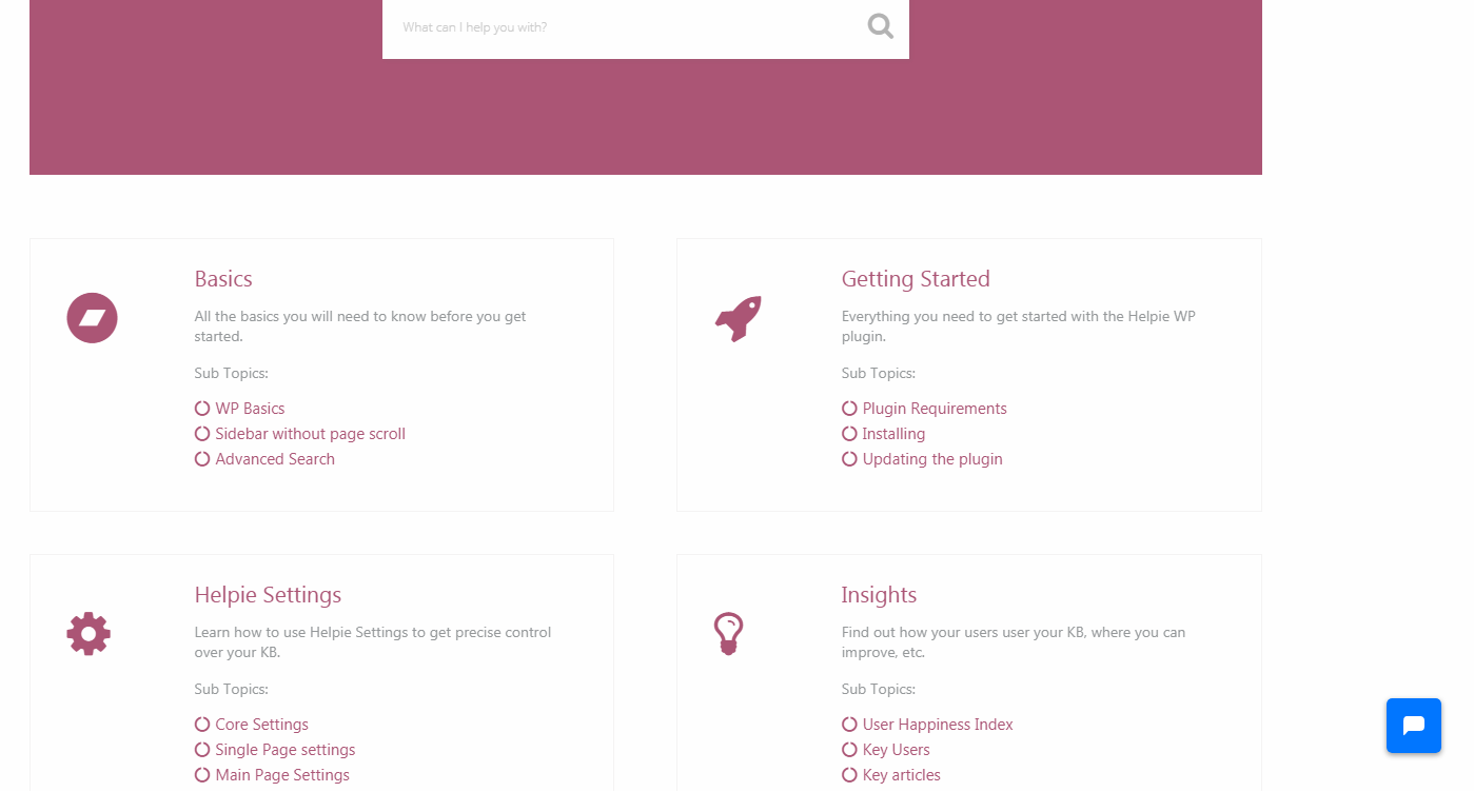 FEATURES – Helpie Plugin Documentation